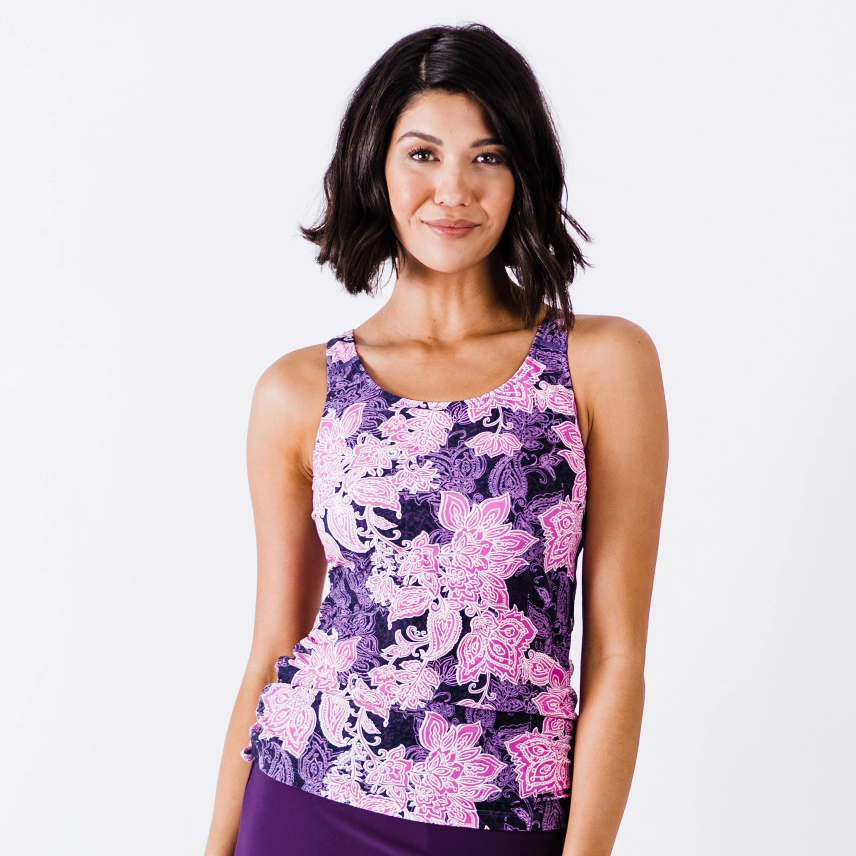 Women's Maya Tankini Swim Top With Built-in Bra - Patterns