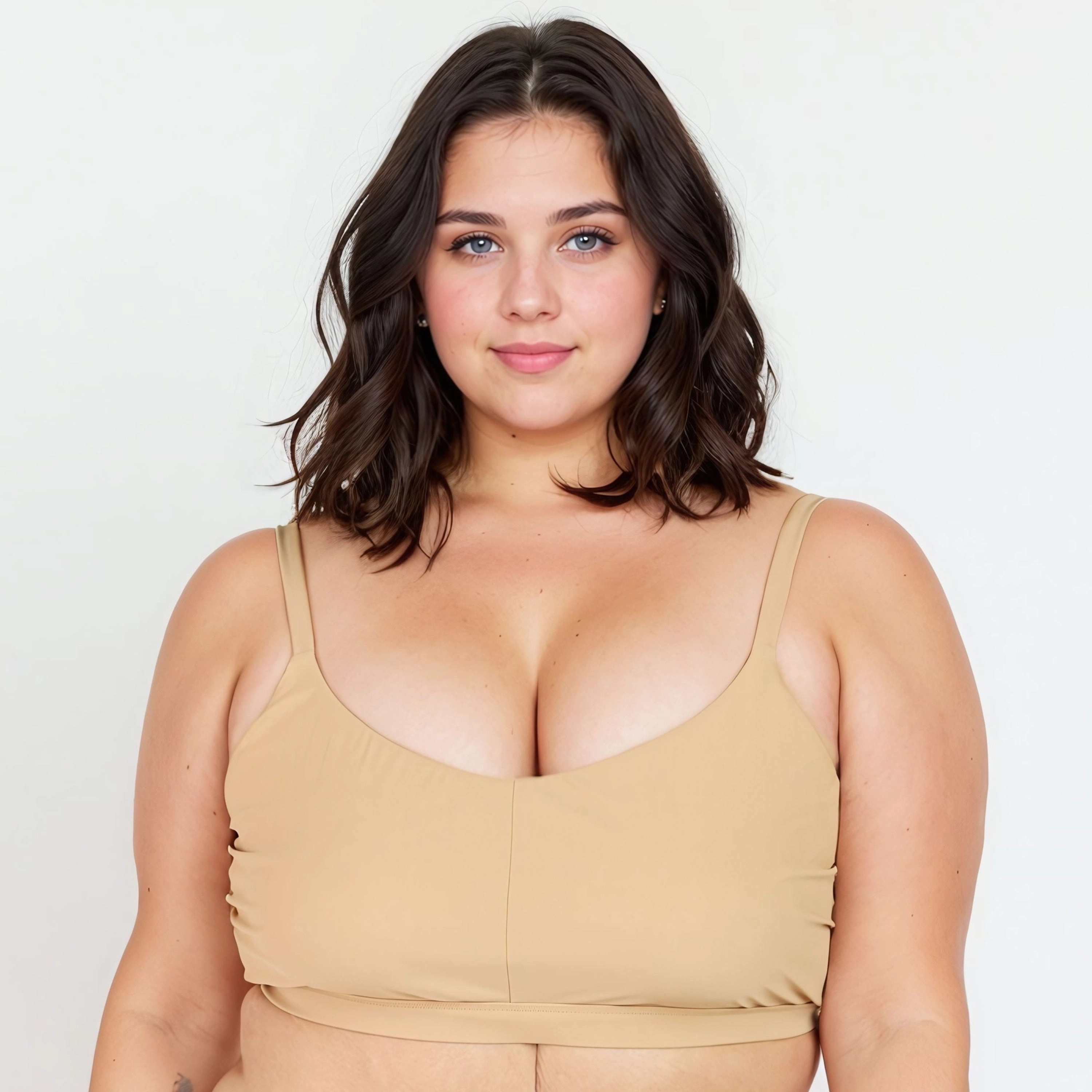 Women's Plus Adjustable Strap Clasp Swim Bra