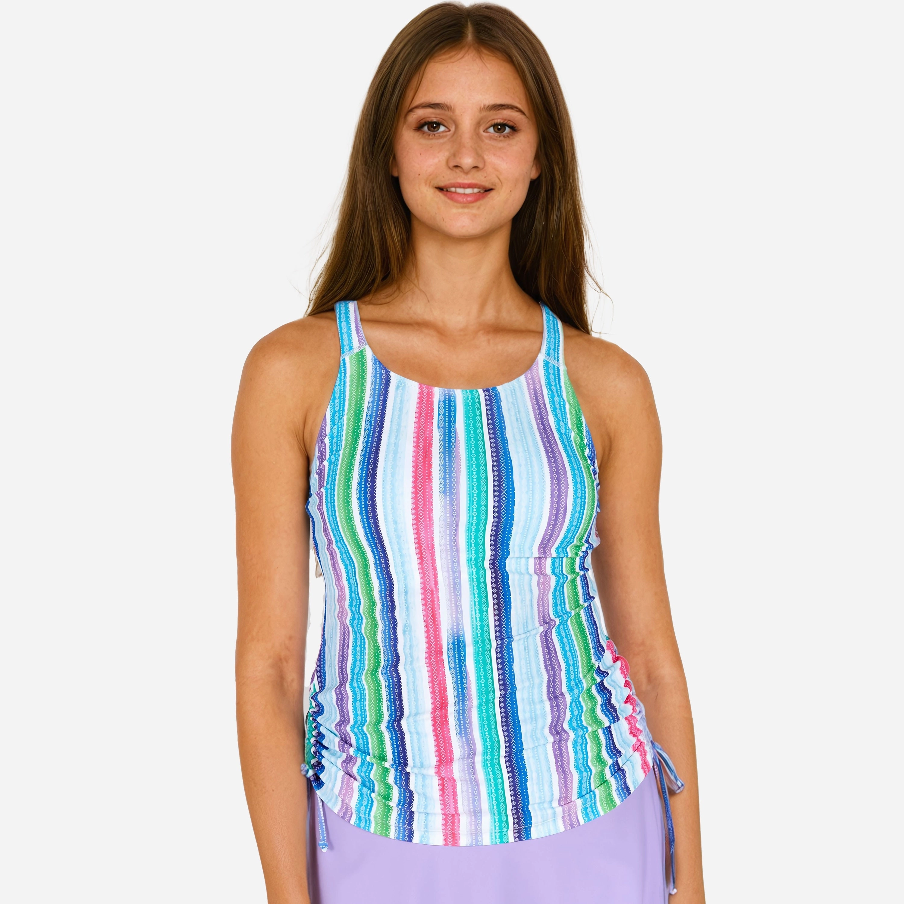 Women's Plus Maya Tankini Swim Top With Built-in Bra - Patterns