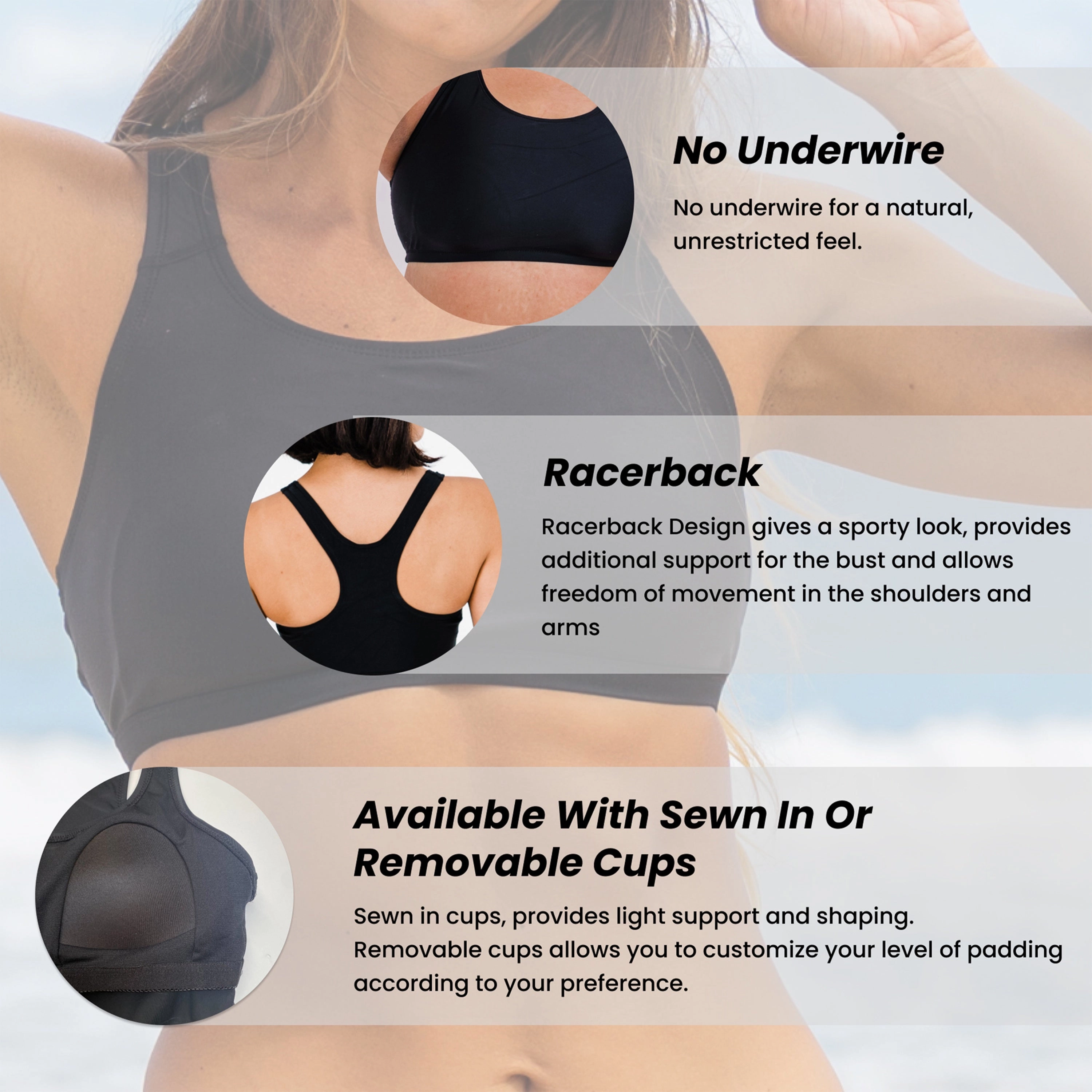 Women's Plus Racerback Swim Bra