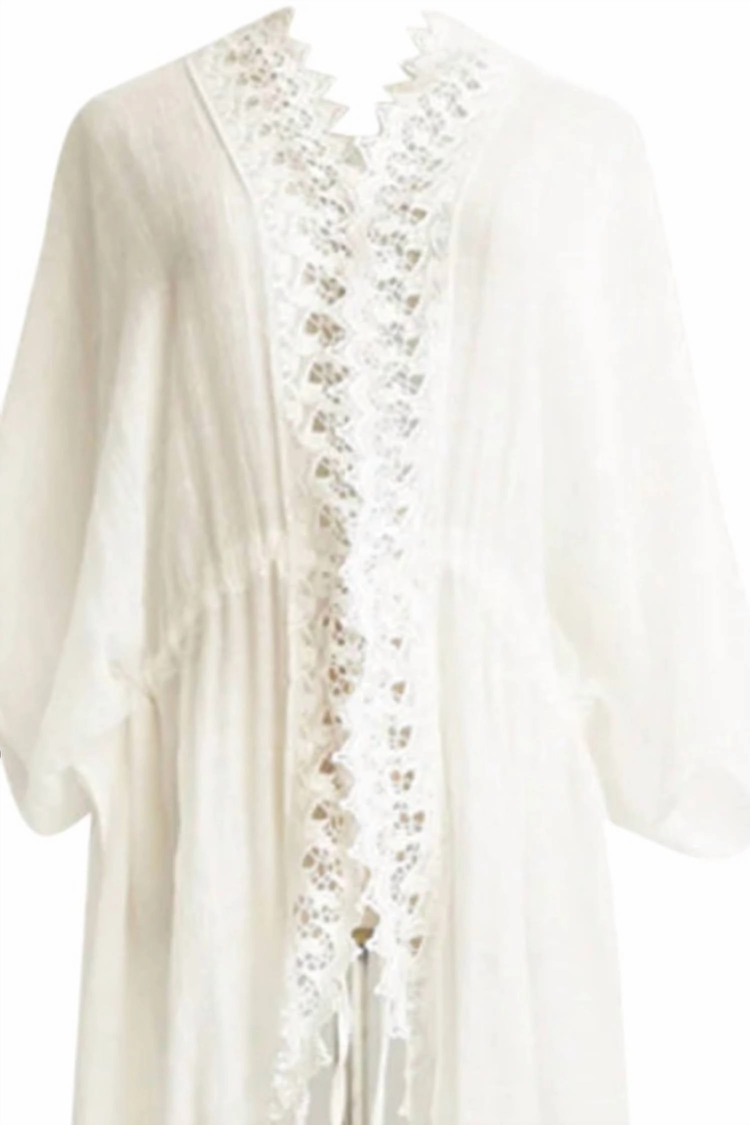 Women's Plus Size Lace Cover Up In White