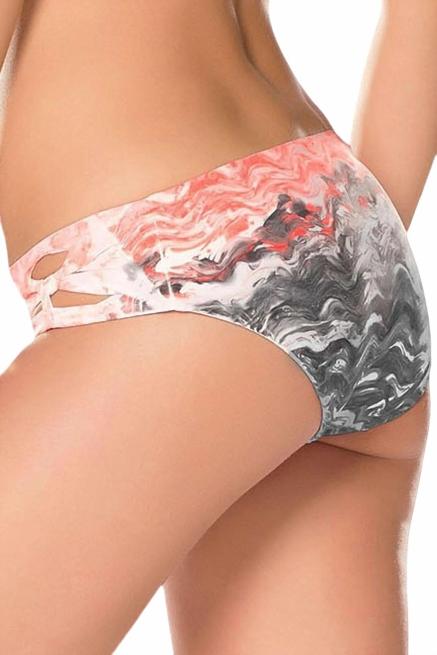 Women's Side Slashed Hipster Bikini Bottom In Cosmic Red