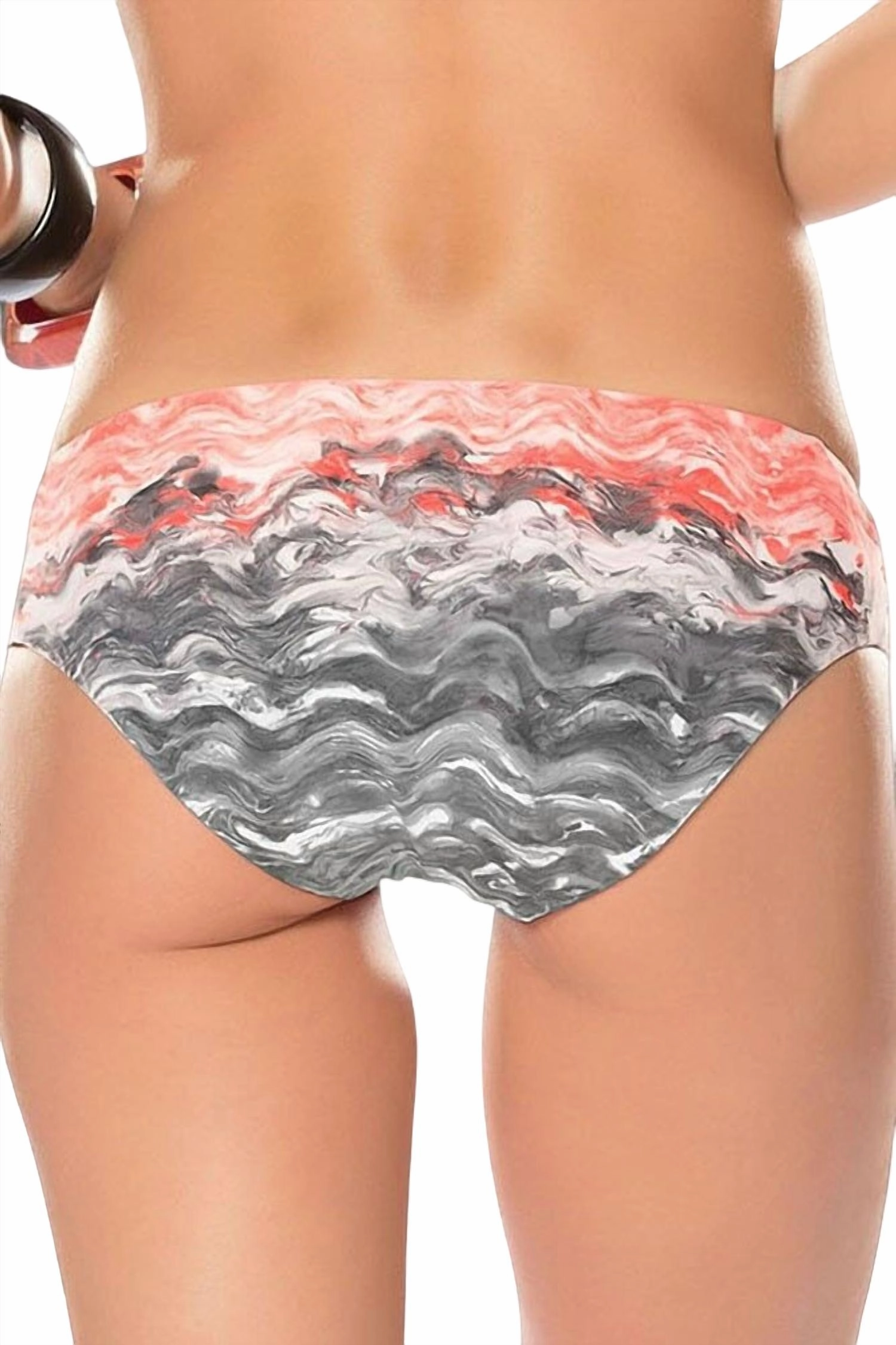 Women's Side Slashed Hipster Bikini Bottom In Cosmic Red