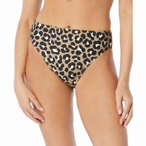 Womens High Waist Leopard Print Swim Bottom Separates