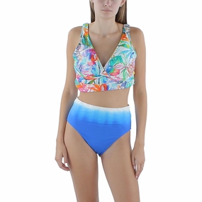 Womens High Waist Ombre Swim Bottom Separates