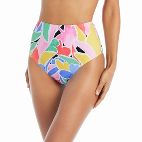 Womens High Waist Printed Swim Bottom Separates