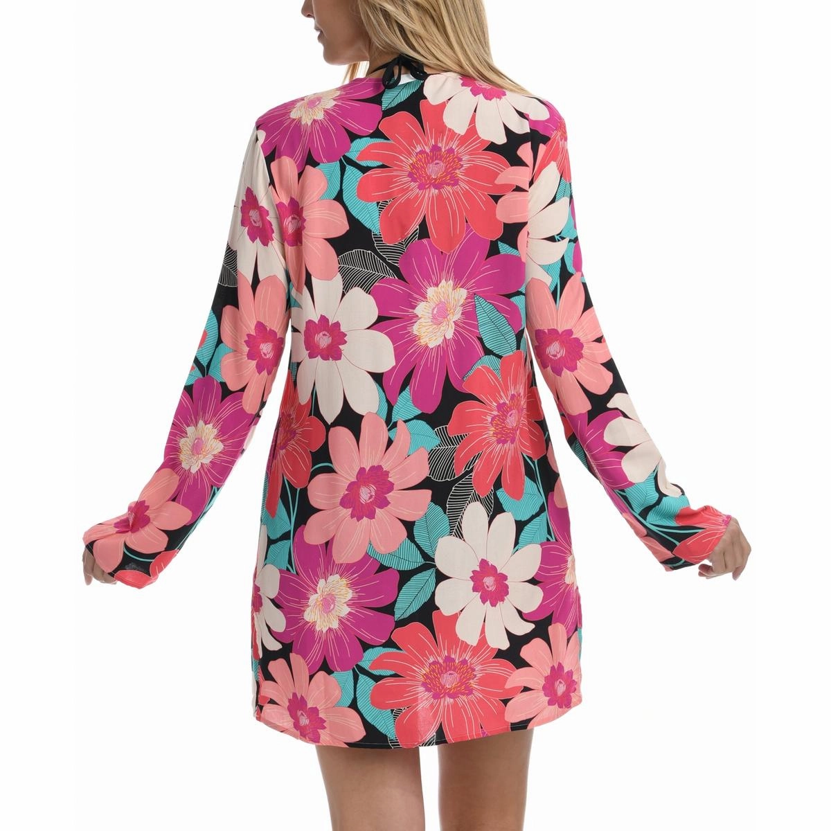 Womens Lace-Up Tunic Cover-Up