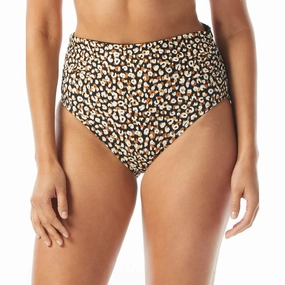 Womens Printed High-Waisted Swim Bottom Separates