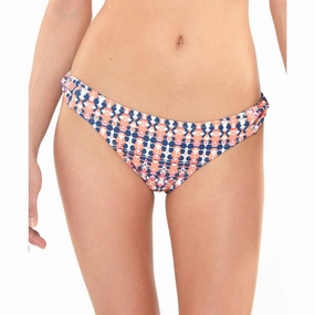 Womens Printed Twisted Swim Bottom Separates
