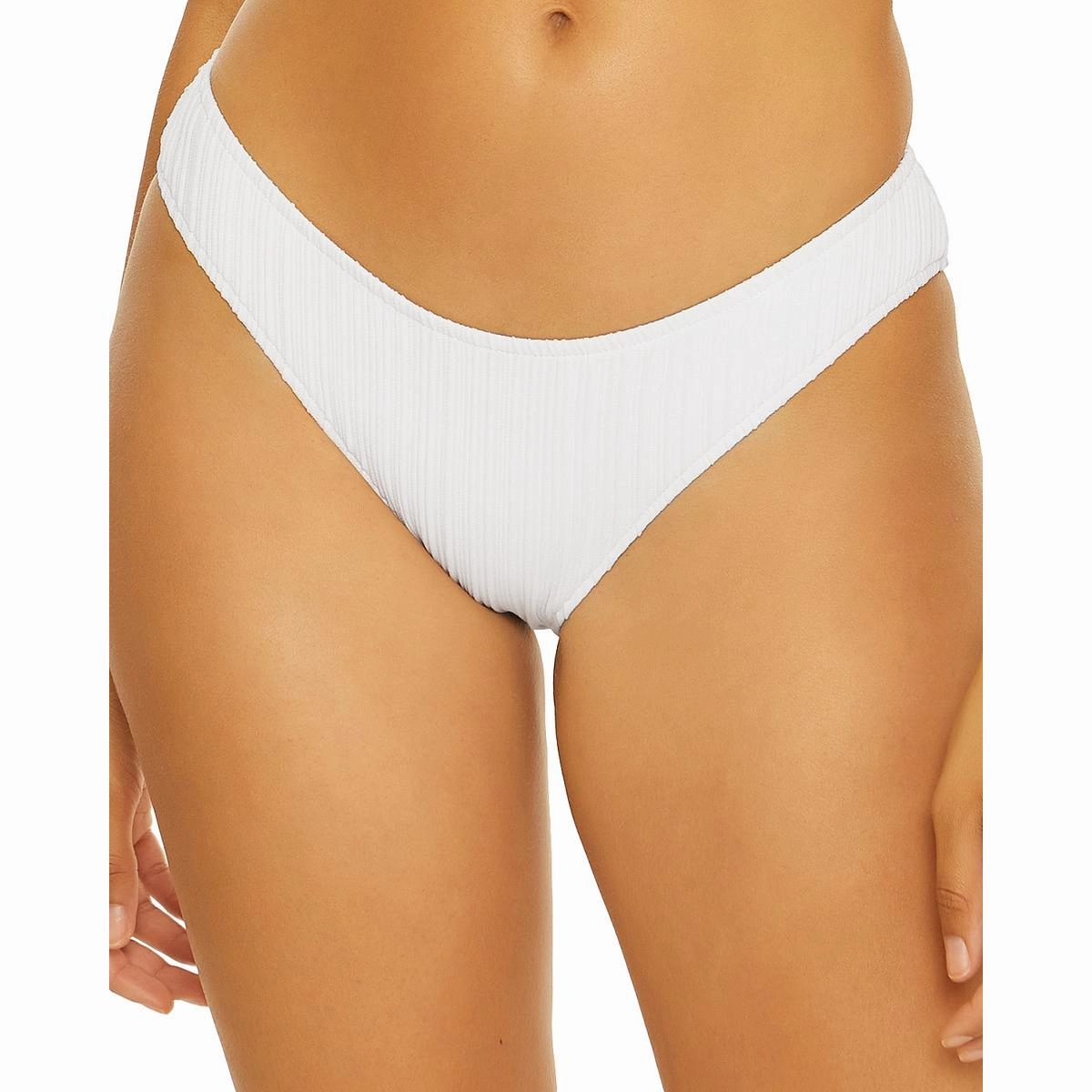 Womens Ribbed Polyester Swim Bottom Separates