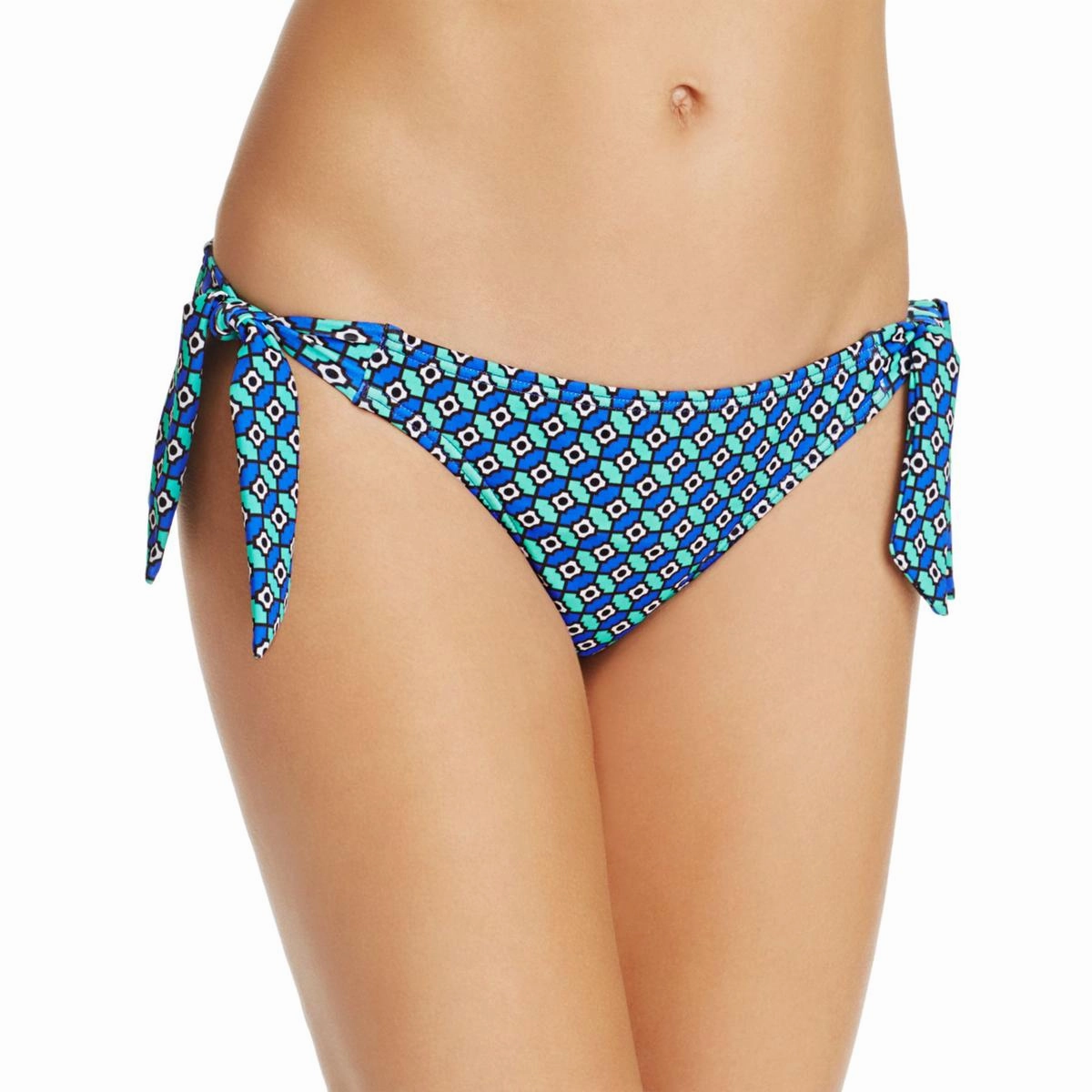 Womens Side Tie Printed Swim Bottom Separates