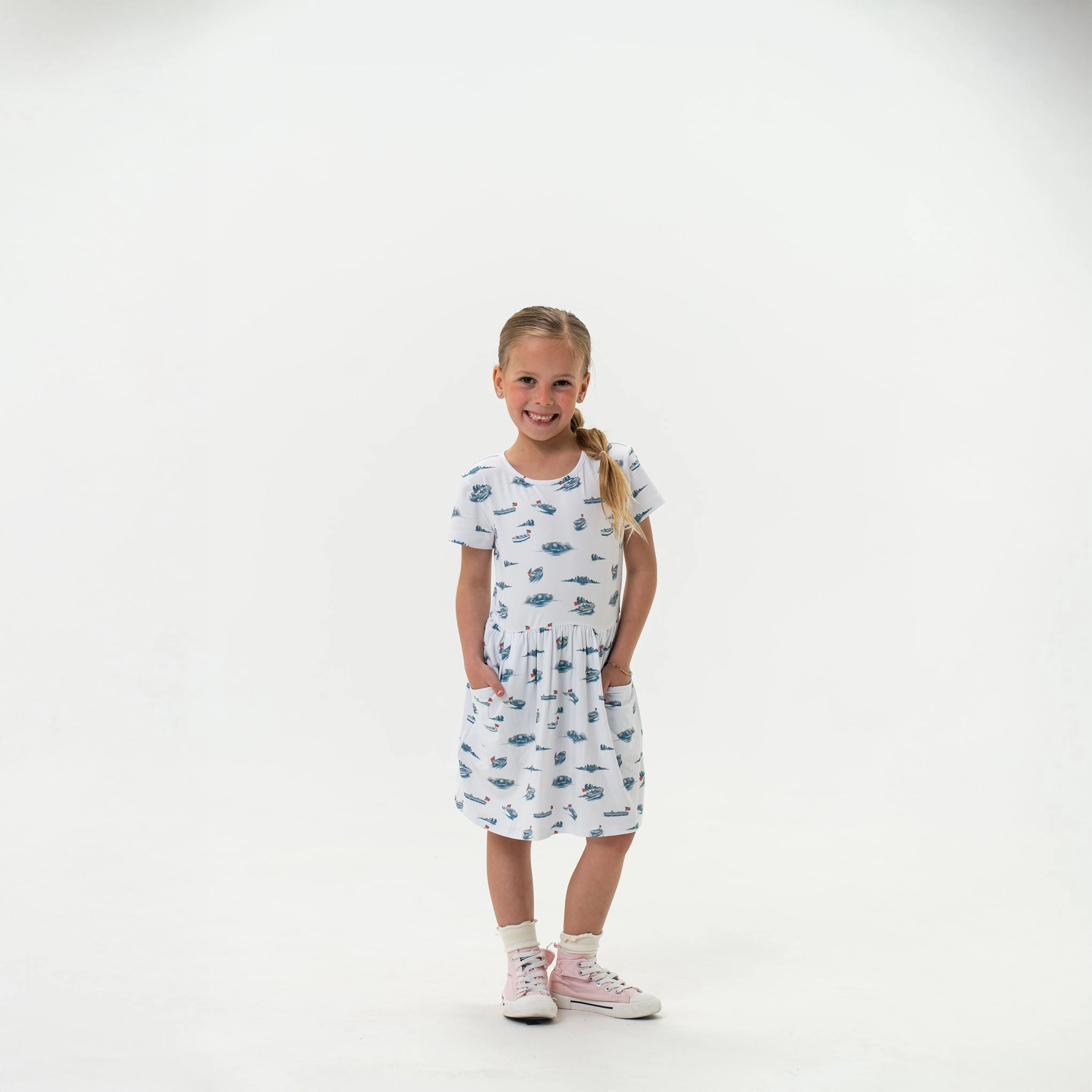 Youth Moxie Dress - Lake Weekend