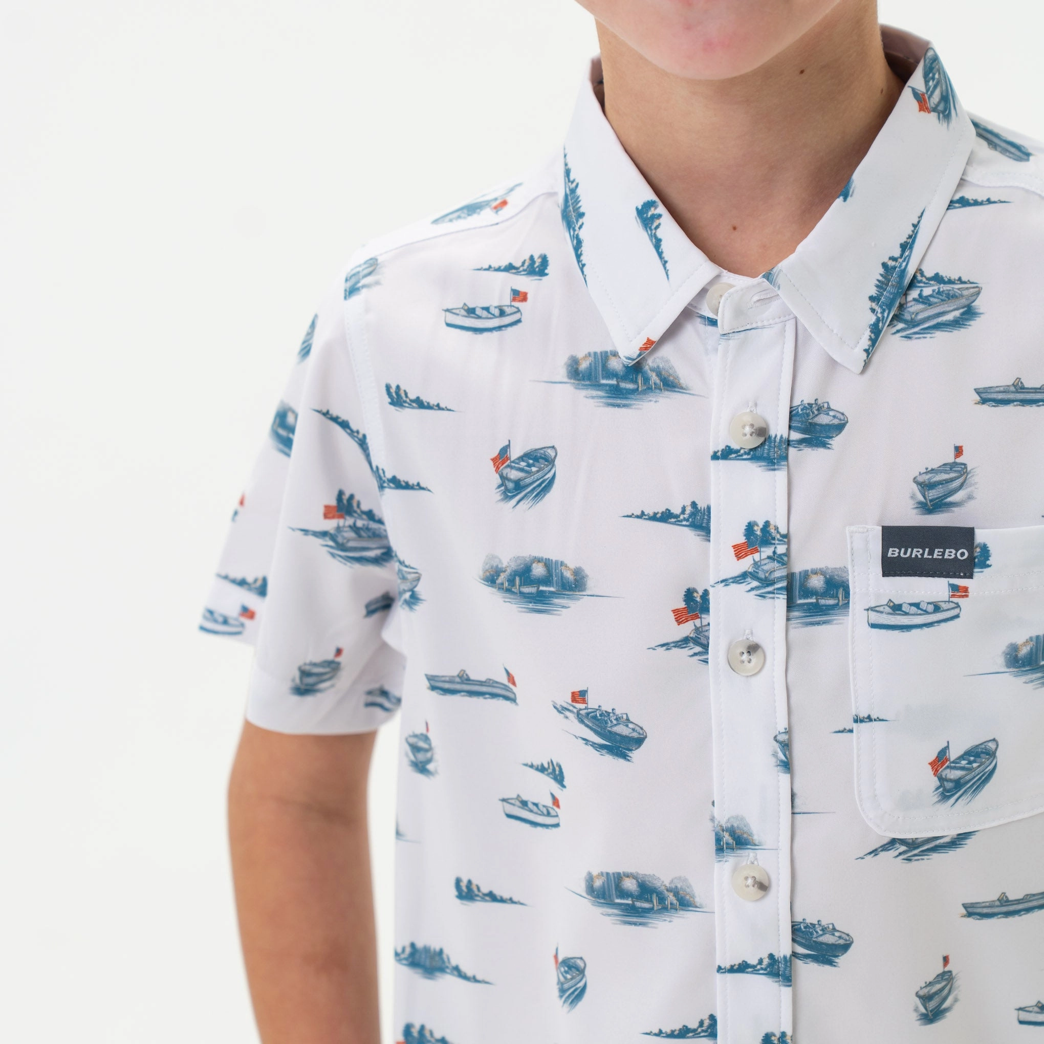 Youth Performance Button Up - Lake Weekend