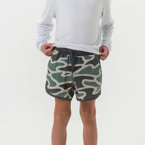Youth Swim Trunk - Jumbo Retro Duck Camo