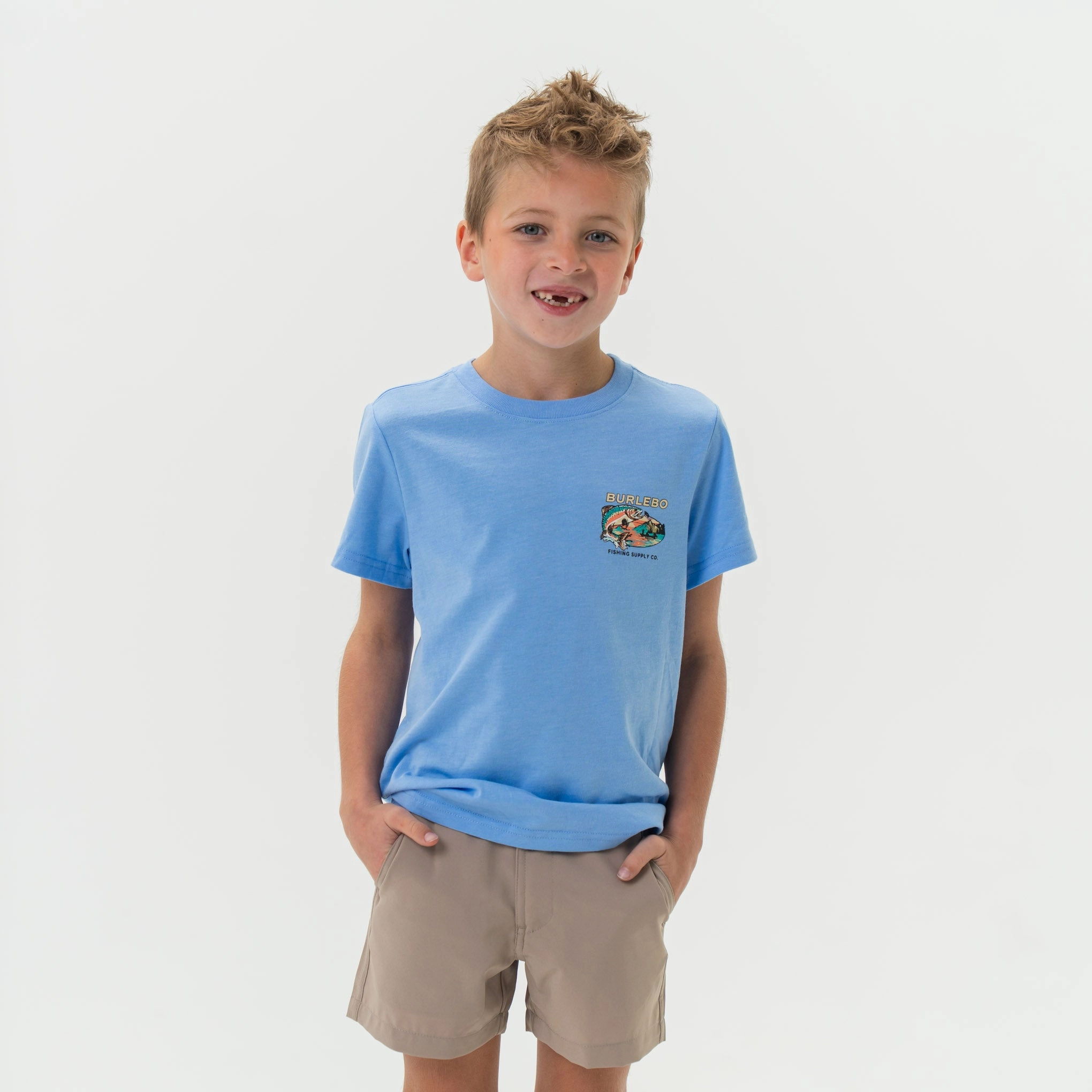 Youth Tee - Last Cast - Heather Periwinkle