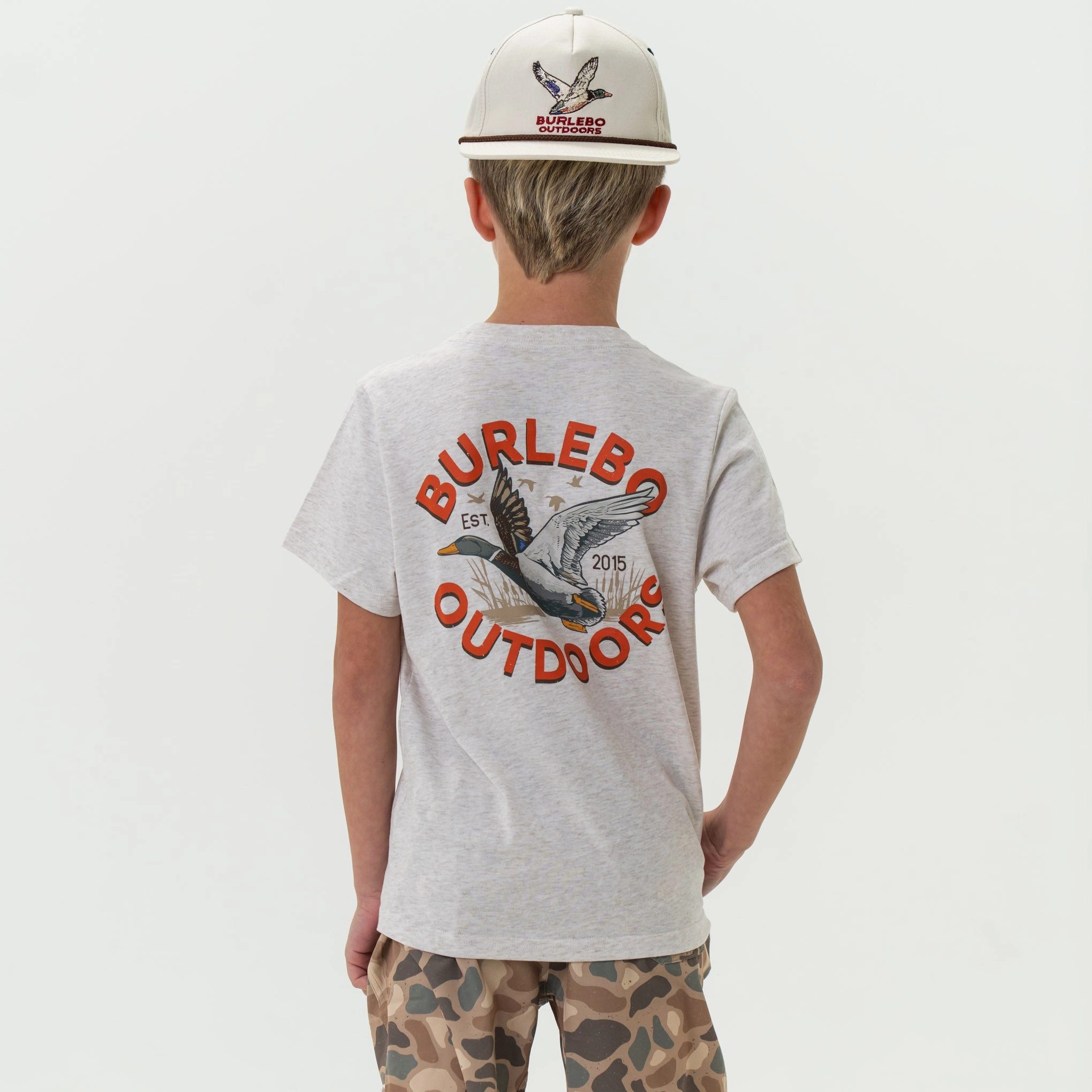Youth Tee - Old School Duck Hunt - Heather Oatmeal