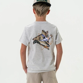 Youth Tee - Pintail Triangle Duck - Heather Ash Grey