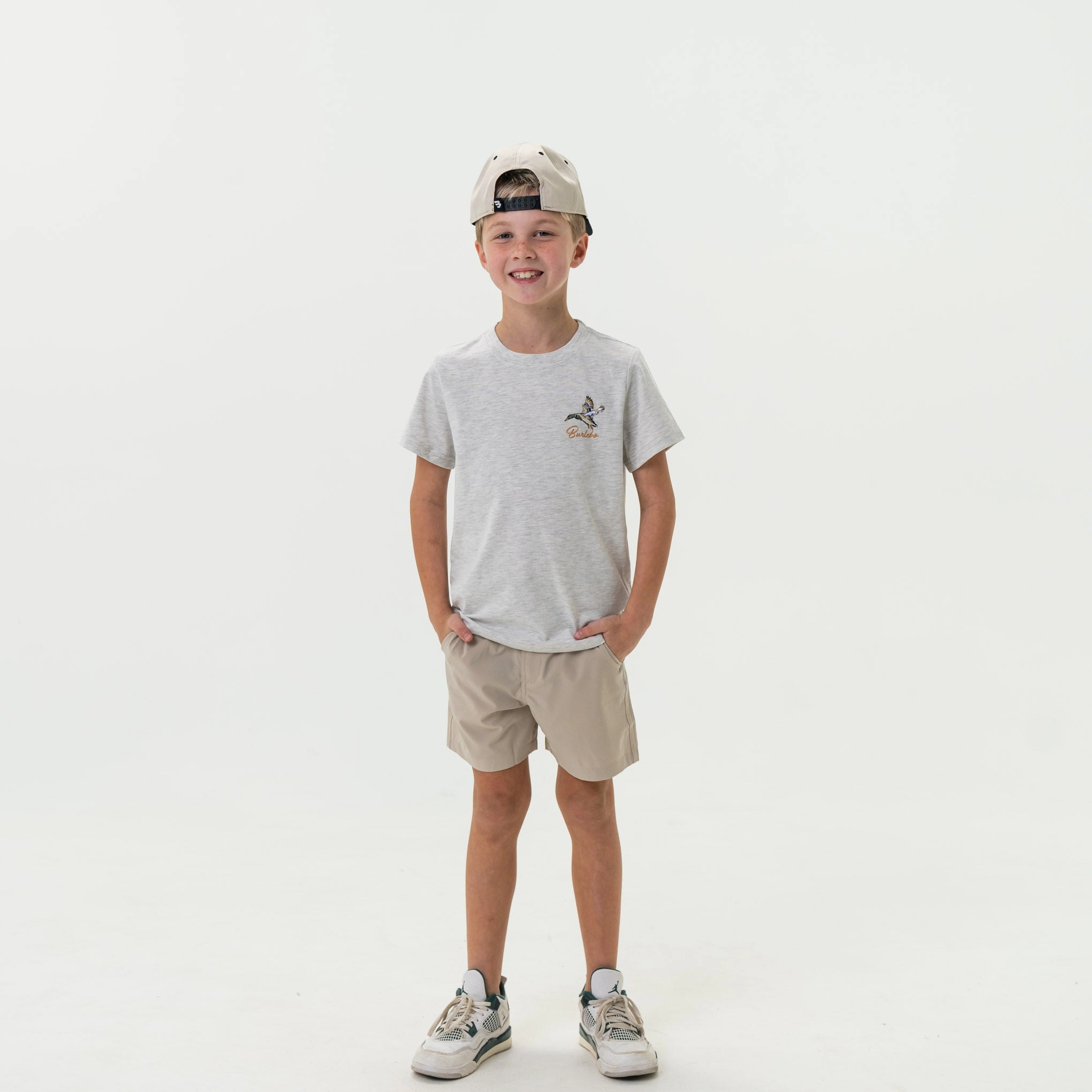 Youth Tee - Pintail Triangle Duck - Heather Ash Grey