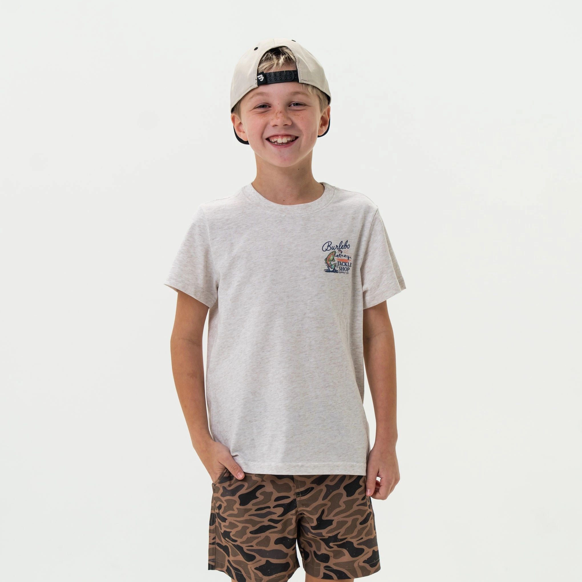 Youth Tee - Tackle Shop - Heather Oatmeal