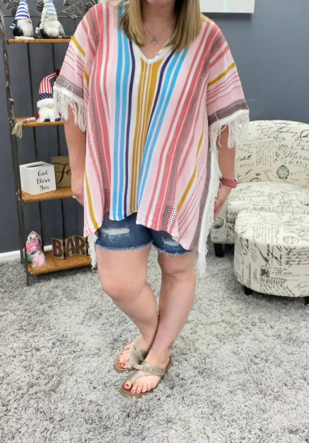 Zara Knit Tassel Cover-Up In Multi