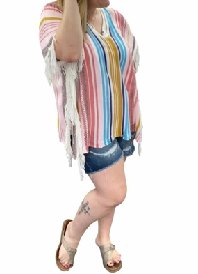 Zara Knit Tassel Cover-Up In Multi