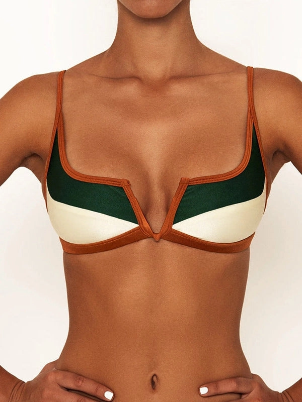 ZASUWA Female internationality Stylish Contrast Color Bikini Set