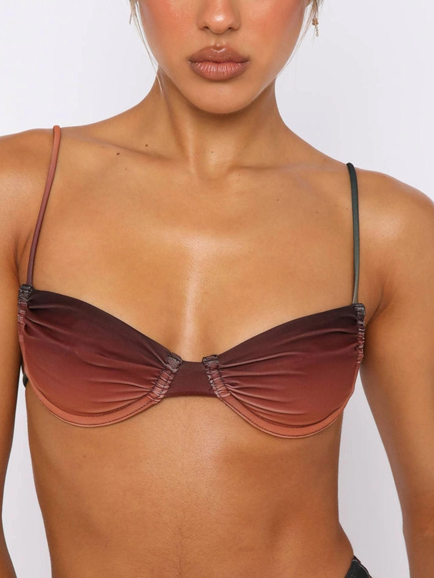 ZASUWA Female Sexy Ombre Contrast Color Bikini Set